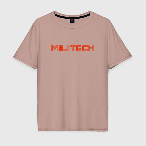 Мужская футболка оверсайз Militech / Пыльно-розовый – фото 1