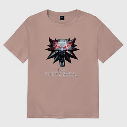 Футболка оверсайз мужская The Witcher, цвет: пыльно-розовый