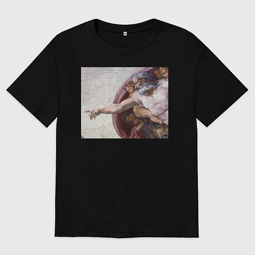 Мужская футболка оверсайз Искусство / Черный – фото 1