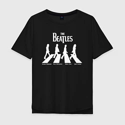 Футболка оверсайз мужская The Beatles, цвет: черный