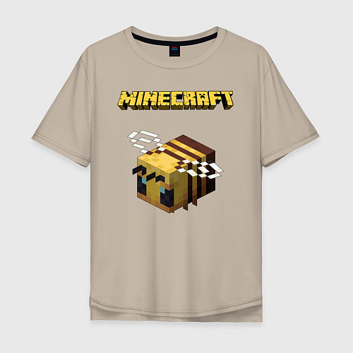 Мужская футболка оверсайз Minecraft / Миндальный – фото 1