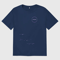 Футболка оверсайз мужская Empty Пустой, цвет: тёмно-синий