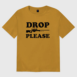 Футболка оверсайз мужская Drop Please, цвет: горчичный