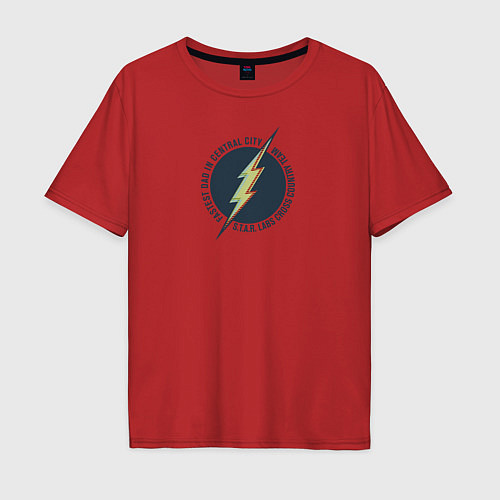 Мужская футболка оверсайз Flash / Красный – фото 1