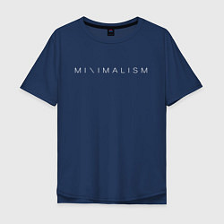 Футболка оверсайз мужская MINIMALISM, цвет: тёмно-синий