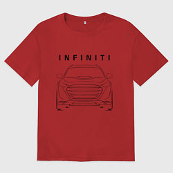 Футболка оверсайз мужская Infinity Инфинити спина, цвет: красный
