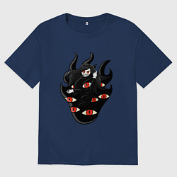 Футболка оверсайз мужская Hellsing Хеллсинг, цвет: тёмно-синий