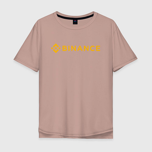 Мужская футболка оверсайз BINANCE БИНАНС БИРЖА / Пыльно-розовый – фото 1