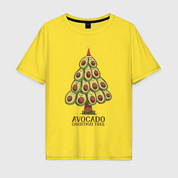 Мужская футболка оверсайз Avocado Christmas Tree