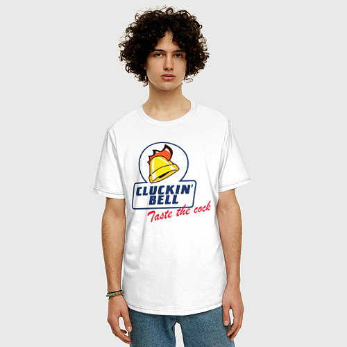 Мужская футболка оверсайз CLUCKIN BELL GTA / Белый – фото 3