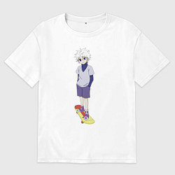 Футболка оверсайз мужская Киллуа Hunter x Hunter, цвет: белый