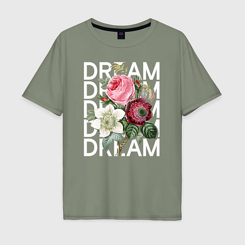 Мужская футболка оверсайз Dream / Авокадо – фото 1