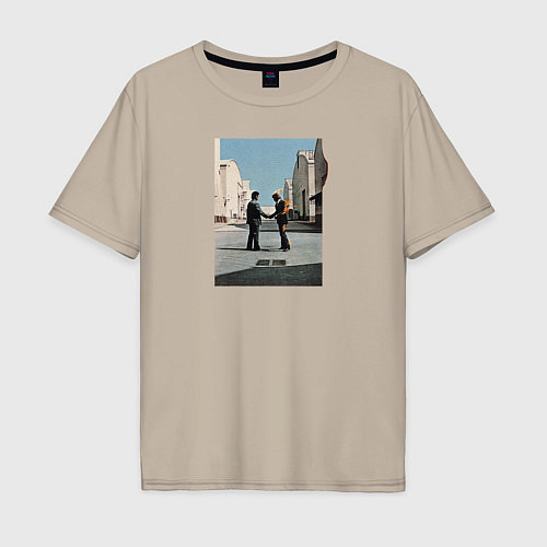Мужская футболка оверсайз Pink Floyd / Миндальный – фото 1