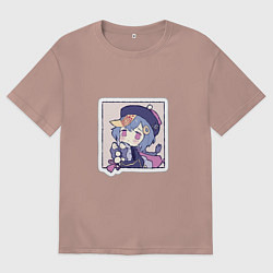 Футболка оверсайз мужская Ци Ци, цвет: пыльно-розовый