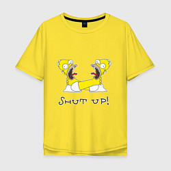 Футболка оверсайз мужская Shut up!, цвет: желтый