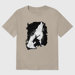 Футболка оверсайз мужская DARK SOULS ТЁМНЫЕ ДУШИ, цвет: миндальный