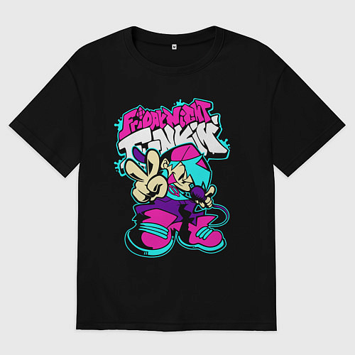 Мужская футболка оверсайз Friday Night Funkin / Черный – фото 1
