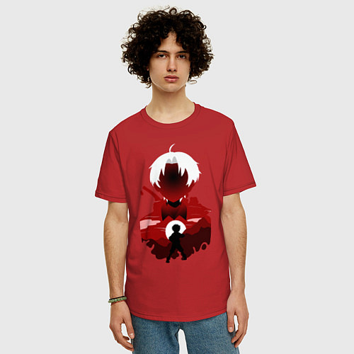 Мужская футболка оверсайз Руди Грейрат / Красный – фото 3