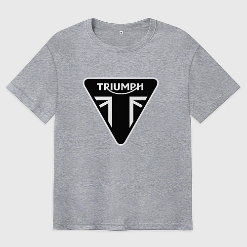 Мужская футболка оверсайз Triumph Мото Лого Z / Меланж – фото 1