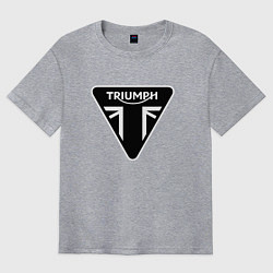 Футболка оверсайз мужская Triumph Мото Лого Z, цвет: меланж
