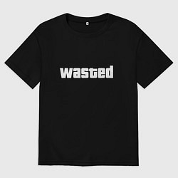 Футболка оверсайз мужская WASTED, цвет: черный