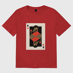 Футболка оверсайз мужская Карта Чумного доктора, цвет: красный