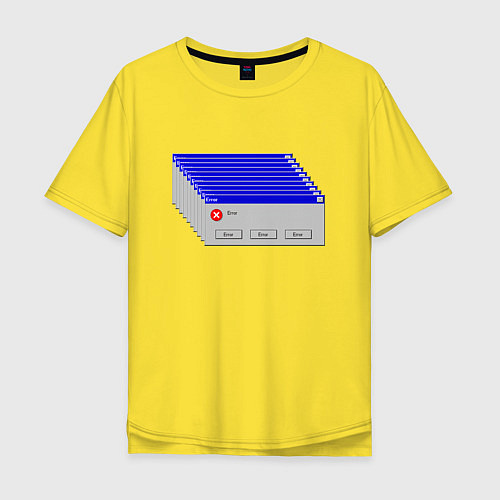 Мужская футболка оверсайз Ошибка Windows 95 / Желтый – фото 1