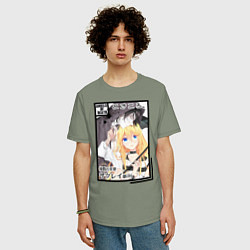 Футболка оверсайз мужская Ангел кровопролития, цвет: авокадо — фото 2