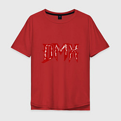 Футболка оверсайз мужская DMX - Red & White, цвет: красный