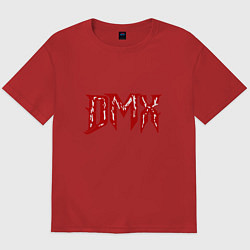 Футболка оверсайз мужская DMX - Red & White, цвет: красный