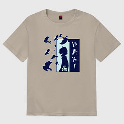 Футболка оверсайз мужская Моя геройская академия Даби, цвет: миндальный