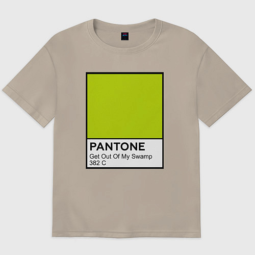 Мужская футболка оверсайз Shrek: Pantone Color / Миндальный – фото 1
