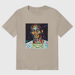 Футболка оверсайз мужская DMX Color, цвет: миндальный