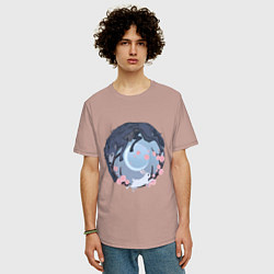 Футболка оверсайз мужская Легоси и Хару, цвет: пыльно-розовый — фото 2