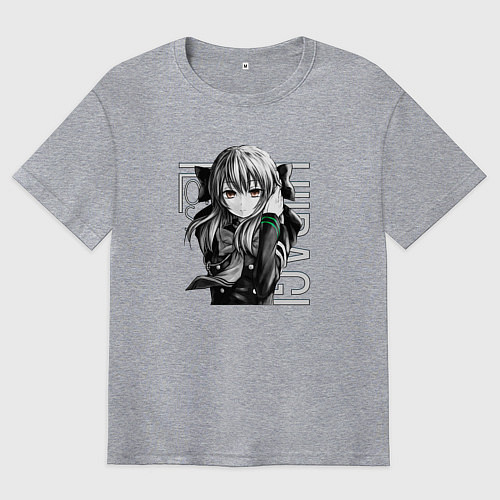 Мужская футболка оверсайз Шиноа Хираги Последний Серафи / Меланж – фото 1