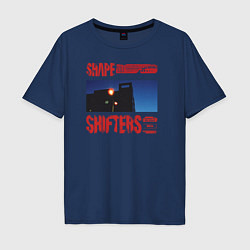 Футболка оверсайз мужская Shape shifters grunge vintage, цвет: тёмно-синий