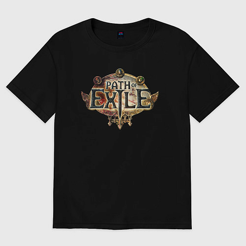Мужская футболка оверсайз Path of Exile / Черный – фото 1
