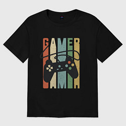 Футболка оверсайз мужская Gamer vintage, цвет: черный