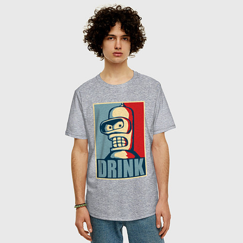 Мужская футболка оверсайз Bender / Меланж – фото 3