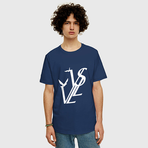 Мужская футболка оверсайз SODA LUV МЕРЧ / Тёмно-синий – фото 3