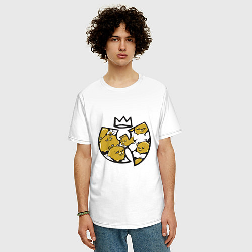 Мужская футболка оверсайз Wu-Tang King / Белый – фото 3