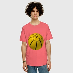 Футболка оверсайз мужская Wu-Tang Basketball, цвет: коралловый — фото 2