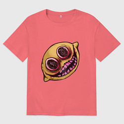 Футболка оверсайз мужская LemonDemon Friday Night Funkin, цвет: коралловый