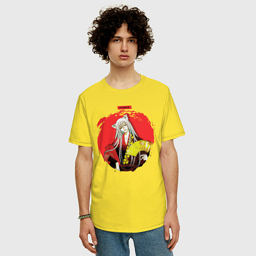 Мужская футболка оверсайз Red Tomoe / Желтый – фото 3