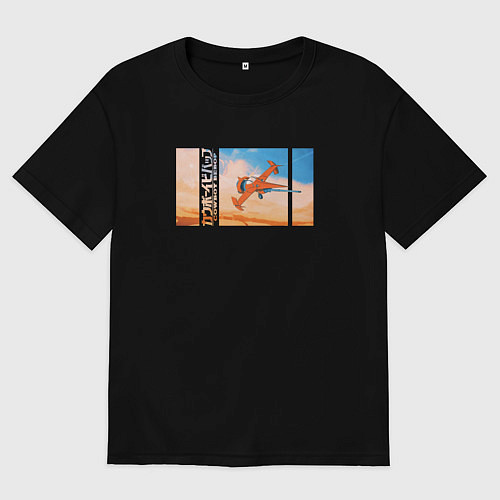 Мужская футболка оверсайз Cowboy Bebop / Черный – фото 1