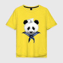 Футболка оверсайз мужская Captain Panda, цвет: желтый