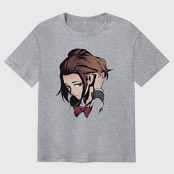 Футболка оверсайз мужская Сатоми, цвет: меланж