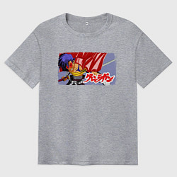 Футболка оверсайз мужская Камина Гуррен-Дан, цвет: меланж