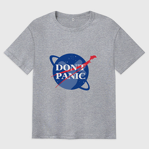 Мужская футболка оверсайз Без паники / Меланж – фото 1