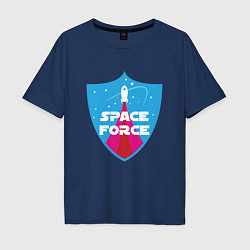 Футболка оверсайз мужская Space Force, цвет: тёмно-синий